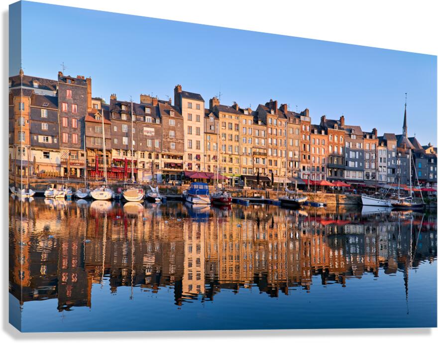 Harbour at sunrise in Honfleur Normandy France