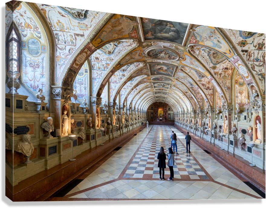 Visitors explore the Residenz Residence Palace in Munich German