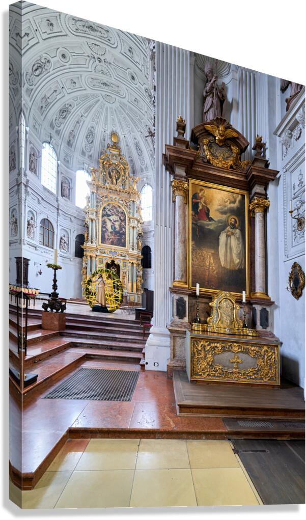 Interior view of St. Michael Church in Munich Germany