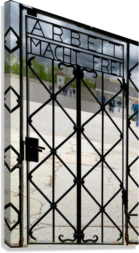 Gate to Dachau concentration camp in Munich Germany