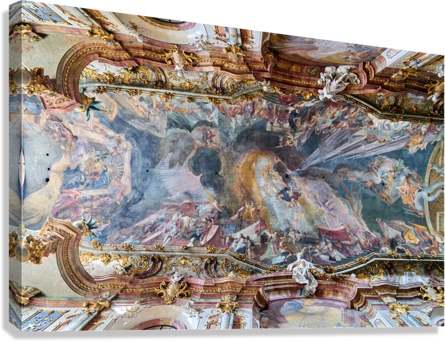 Ceiling of st. johann nepomuk at asam church in munich germany