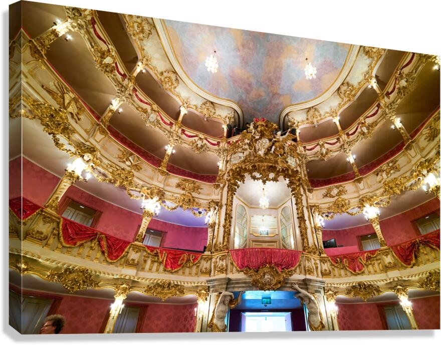 View of Cuvillies Theatre inside Residenz Palace in Munich Germa