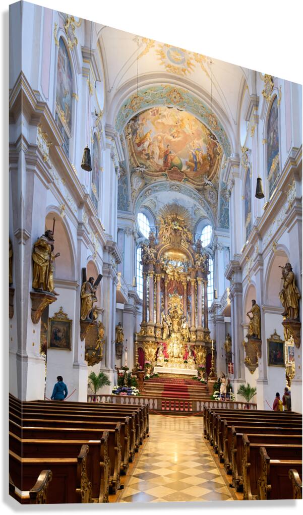 Visit to St. Peters church in Munich Bavaria during the day