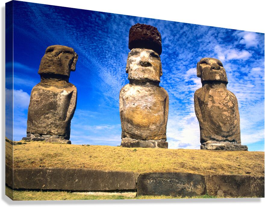 Moai statues on Easter Island.