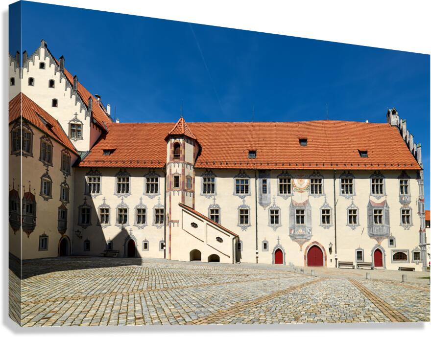 Visiting hohes schloss in fussen on the romantic road in bavaria