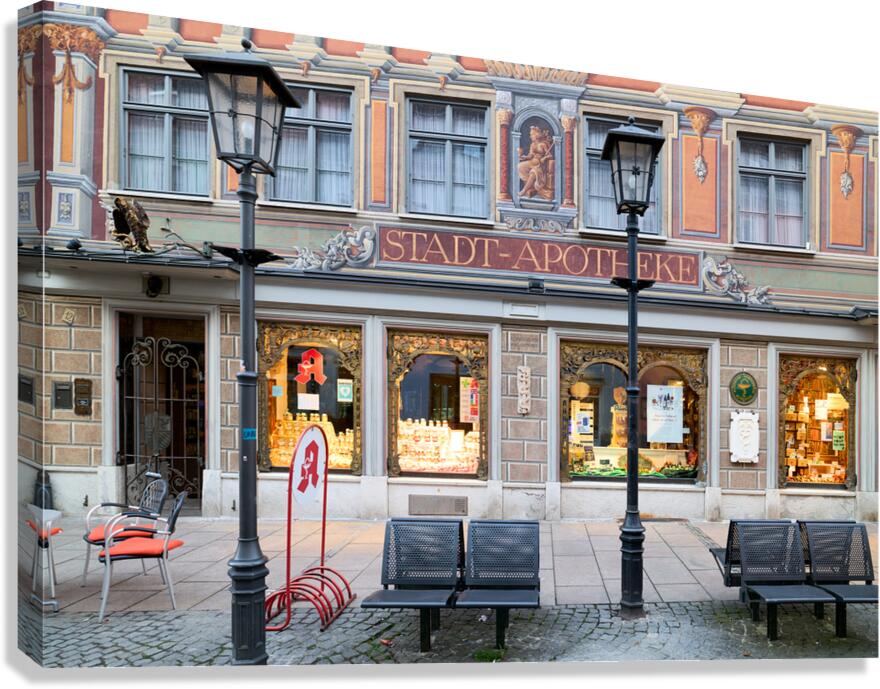 Historical buildings in Fussen along the Romantic Road in Bavari