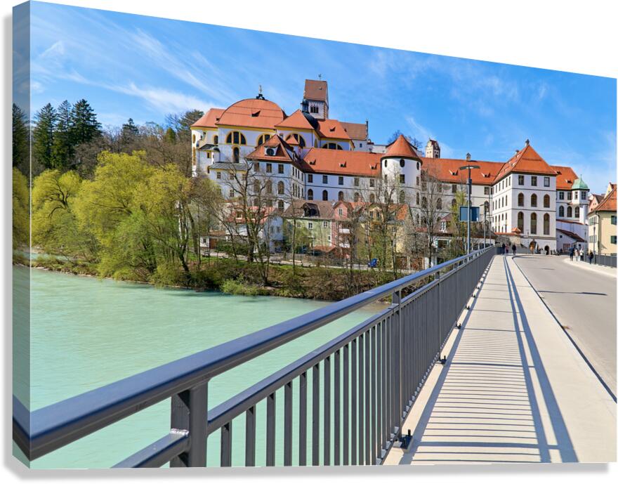 St. mang abbey by the lech river in fussen bavaria germany