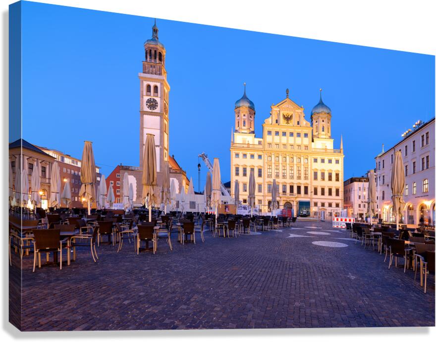 Town hall in augsburg on the romantic road in bavaria
