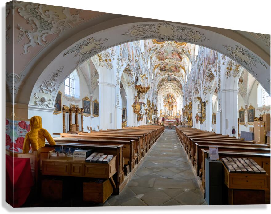 Visit to the maria geburt church on the romantic road in bavaria