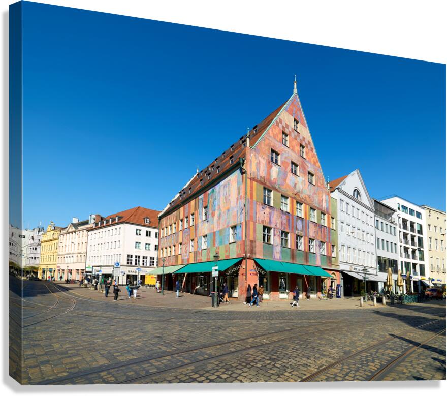 Historic Weberhaus building on the Romantic Road in Augsburg