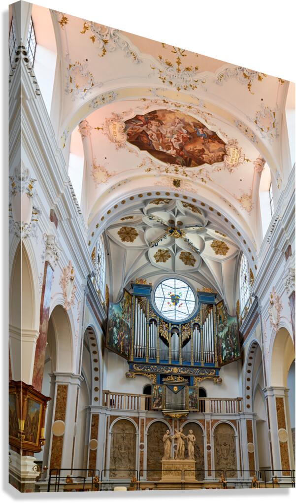Inside st. annes church in augsburg on the romantic road