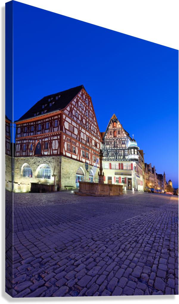 Sunset over Jagstheimer Haus in Rothenburg ob der Tauber