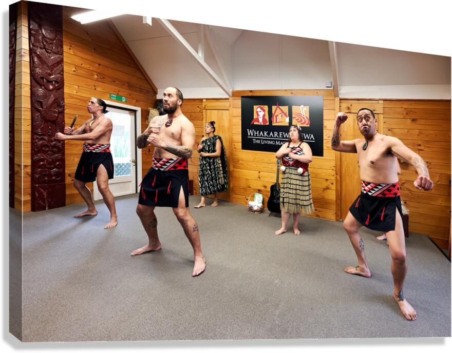 Haka dance performance at Whakarewarewa Maori Village in Rotorua