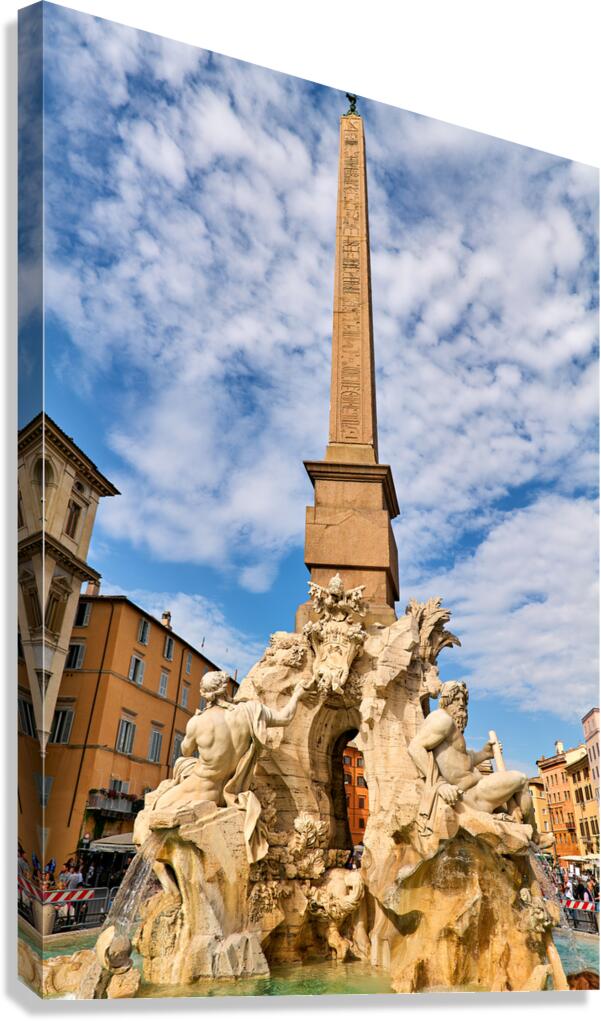 Fontana dei Quattro Fiumi in Piazza Navona in Rome Italy