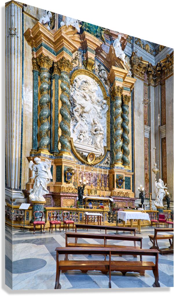 Church of St. Ignatius of Loyola shows its altar and interior de