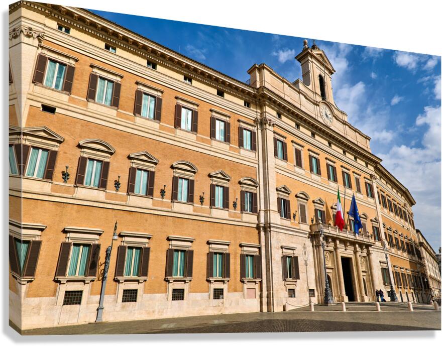 Palazzo Montecitorio stands in Rome during a sunny day
