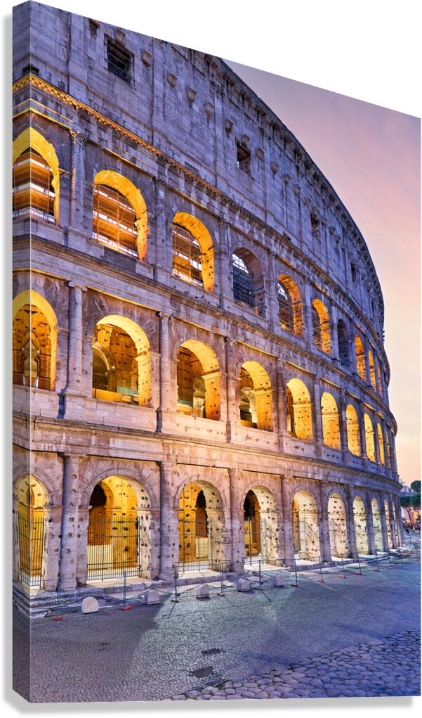 Exploring Colosseum in Rome during twilight hours