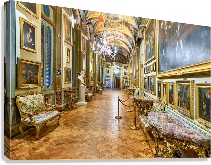 Visitors explore Doria Pamphilj Gallery in Rome Italy today