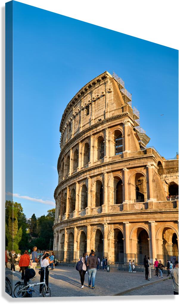 Visit to the Colosseum in Rome on a clear day