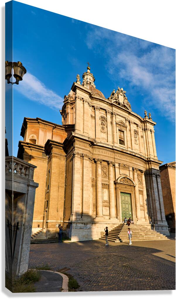 Santi Luca e Martina church in Rome during sunny afternoon