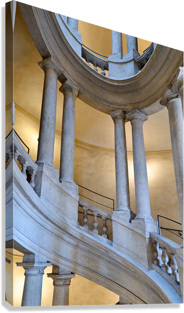 Exploring the helicoidal staircase in Palazzo Barberini in Rome