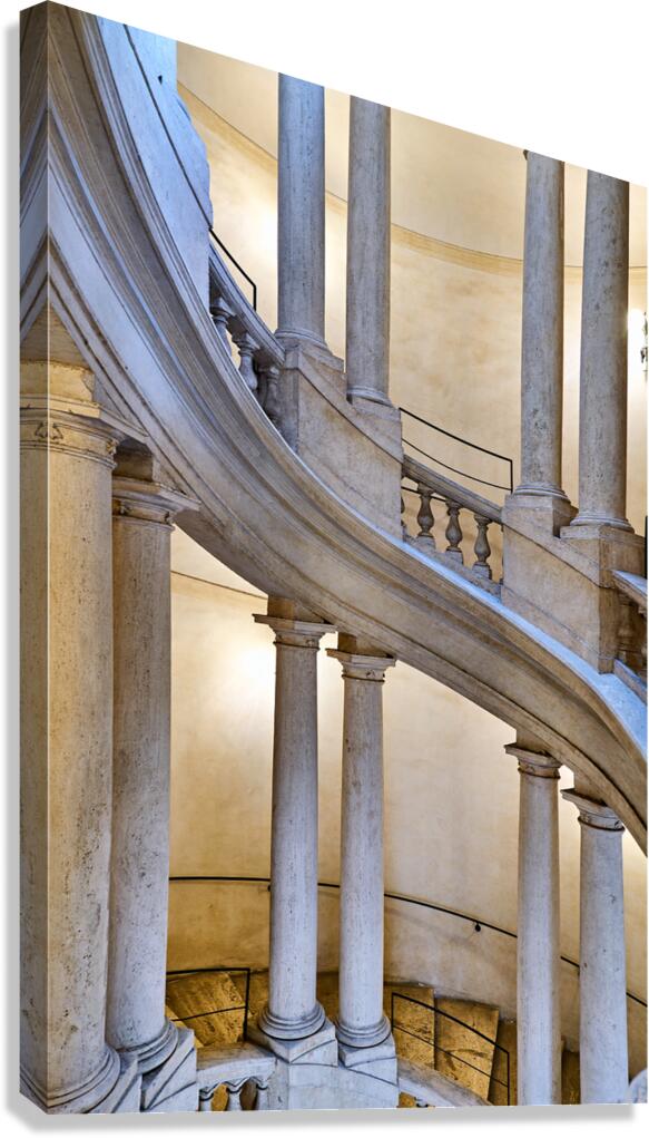 Helicoidal staircase design in Galleria Nazionale dArte Antica
