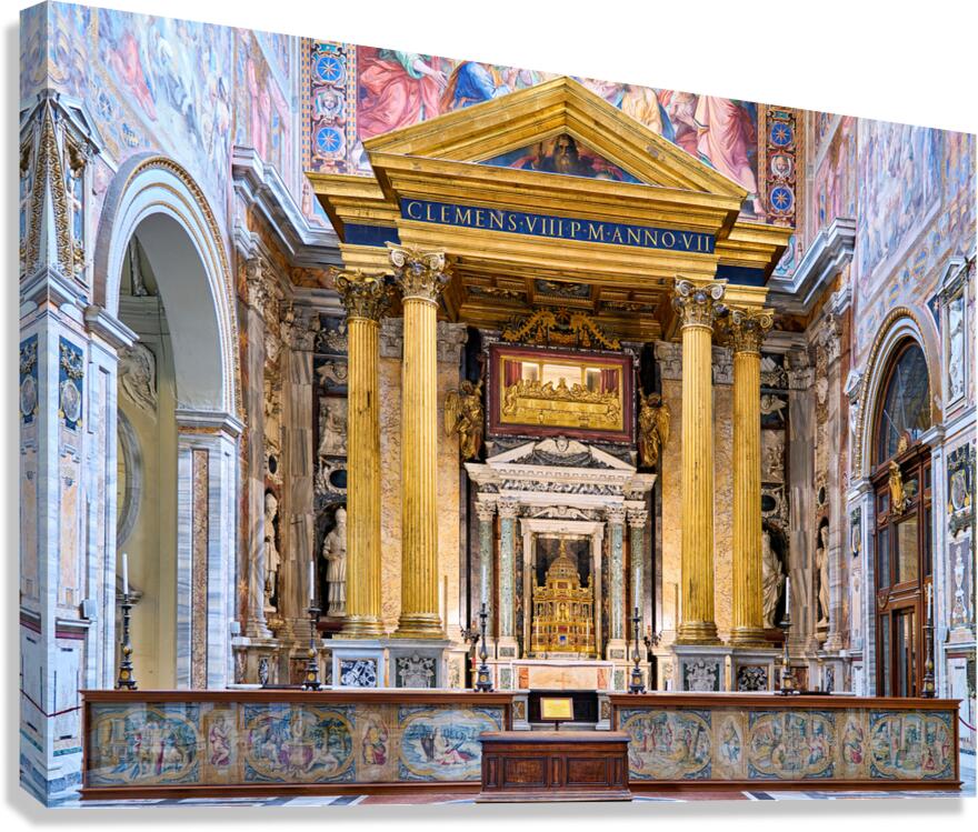 Exploring the interior of Archbasilica Cathedral in Rome