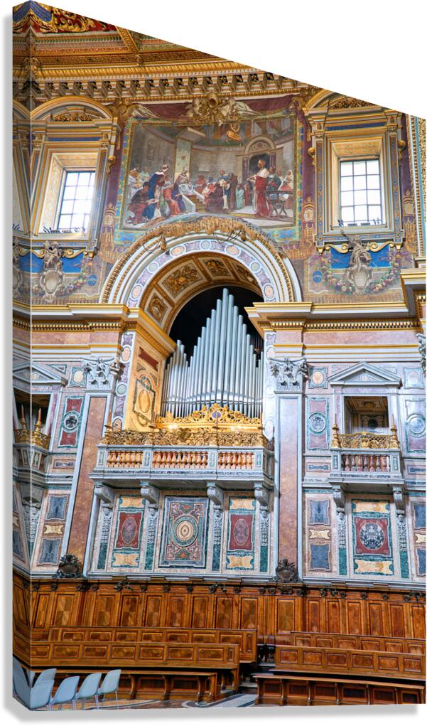 Interior of archbasilica cathedral in rome