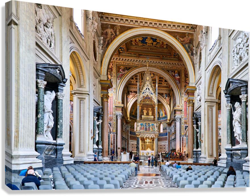 Exploration of the archbasilica cathedral in rome italy