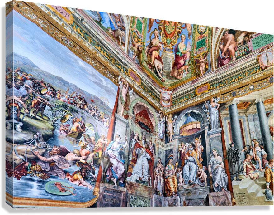 Frescoes by raphael in the vatican museums of rome