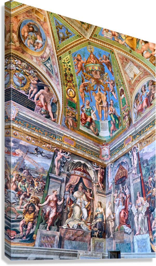 Frescoes in the raphael rooms at vatican museums in rome