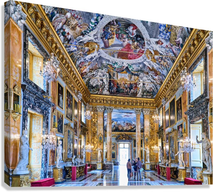 Exploring the great hall at colonna art gallery in rome