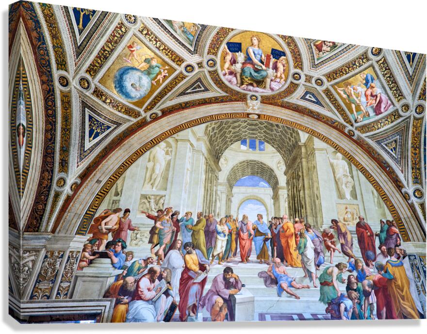 Visit to the raphael rooms in vatican museums in rome italy