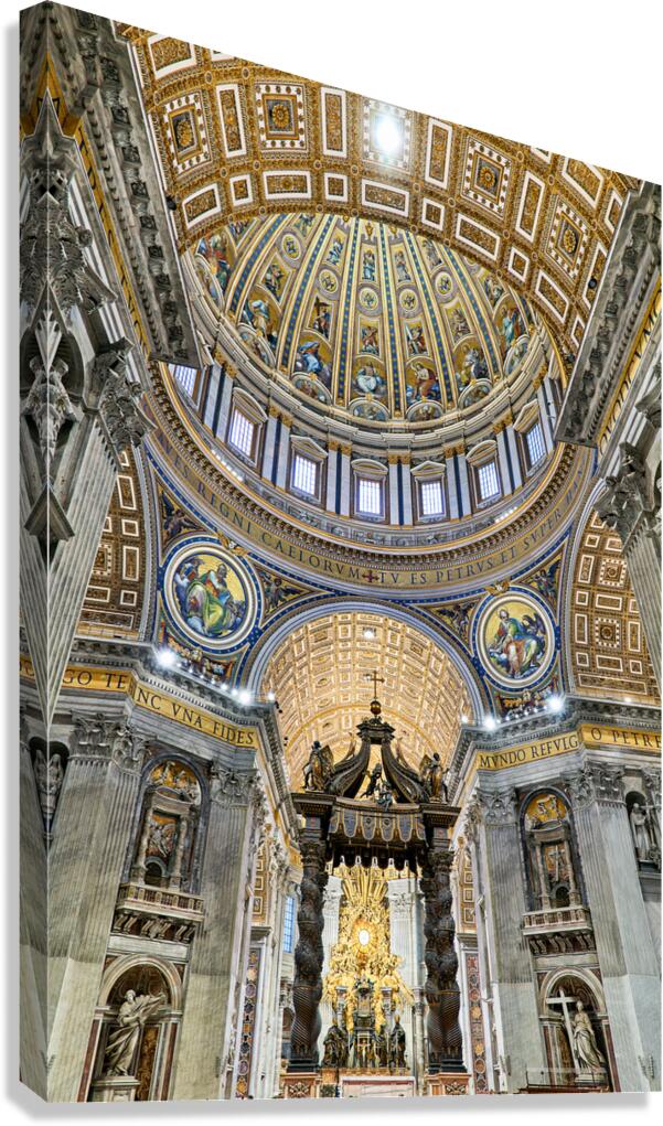 Berninis baldacchino in Saint Peters Basilica attracts many vi