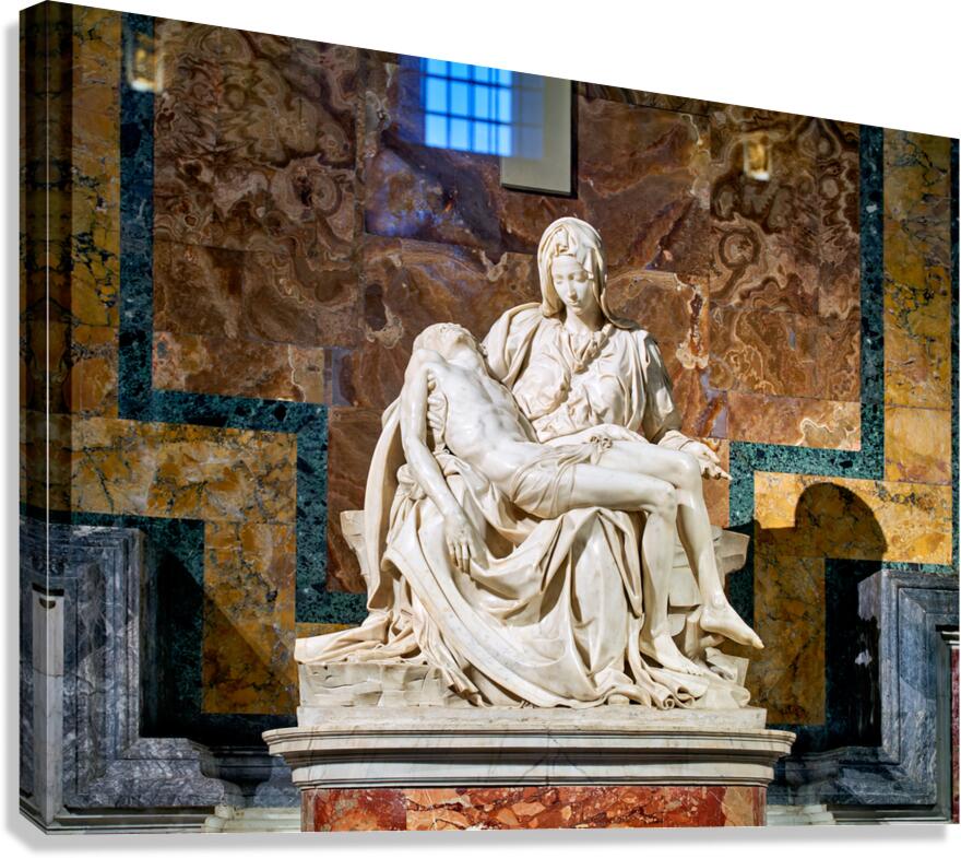 View of saint peters basilica and michelangelos pietà in rome