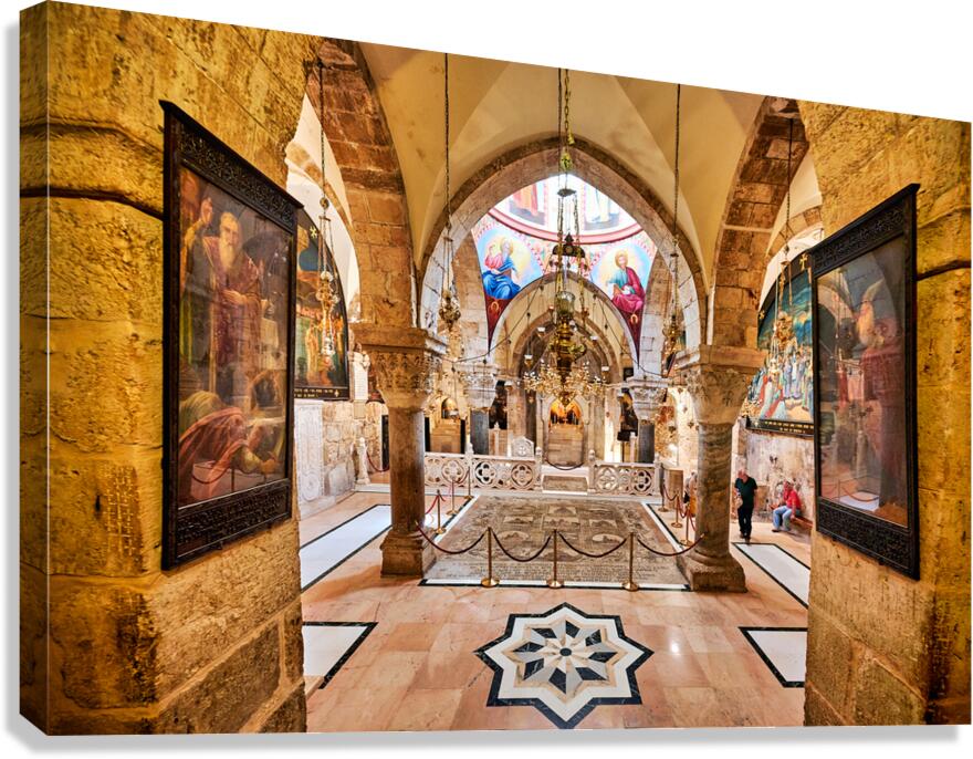 Visit to church of the Holy Sepulchre in Jerusalem during the da