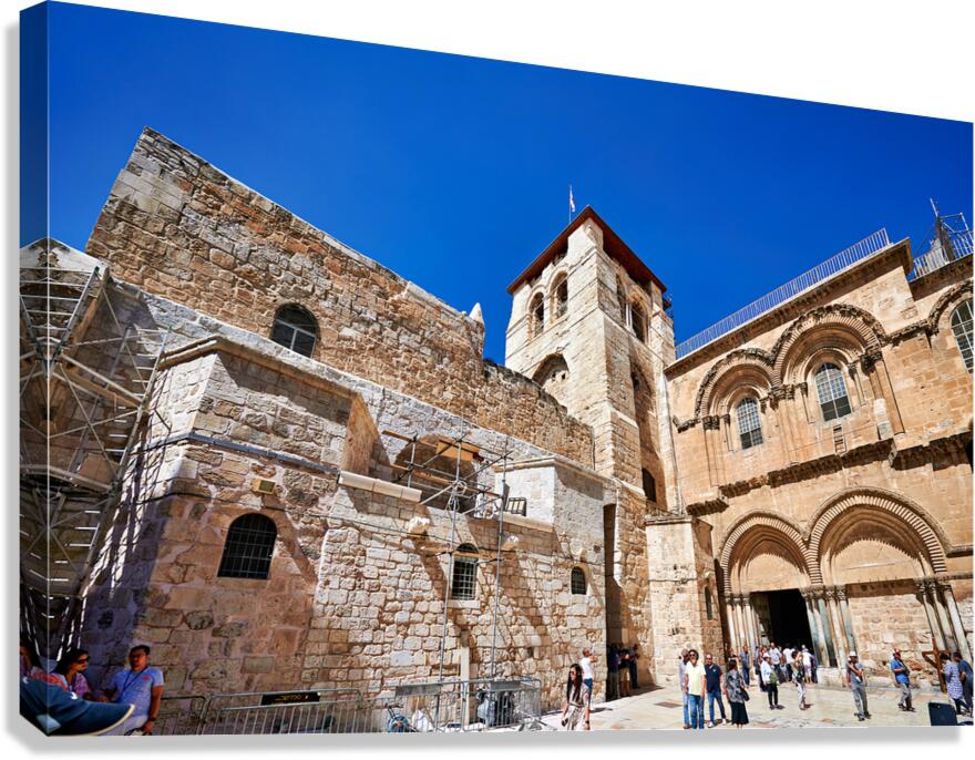 Church of the Holy Sepulchre in Jerusalem Israel on a sunny day