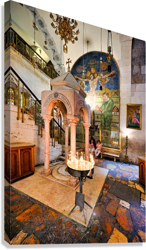 Visitors light candles in Jerusalems Holy Sepulchre