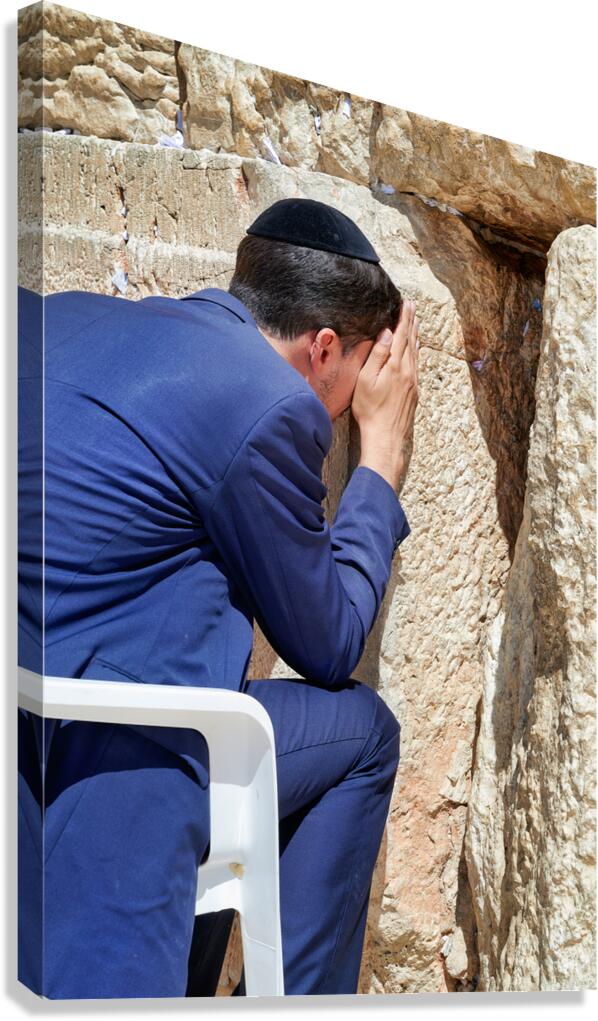 Orthodox Jews pray at the Western Wall in Jerusalem during the d