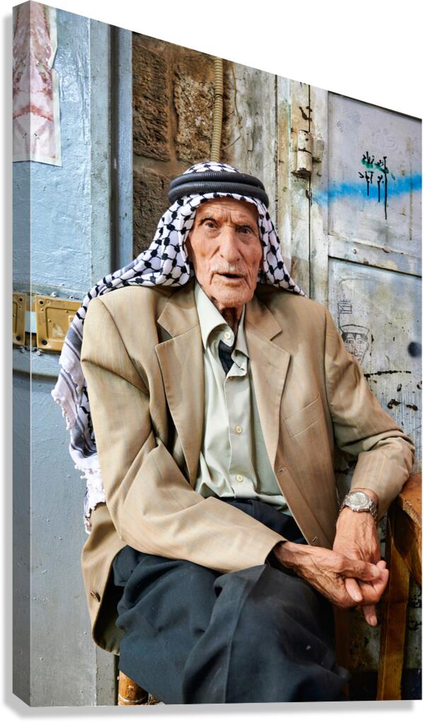 Portrait of a man in the old city souq of Jerusalem