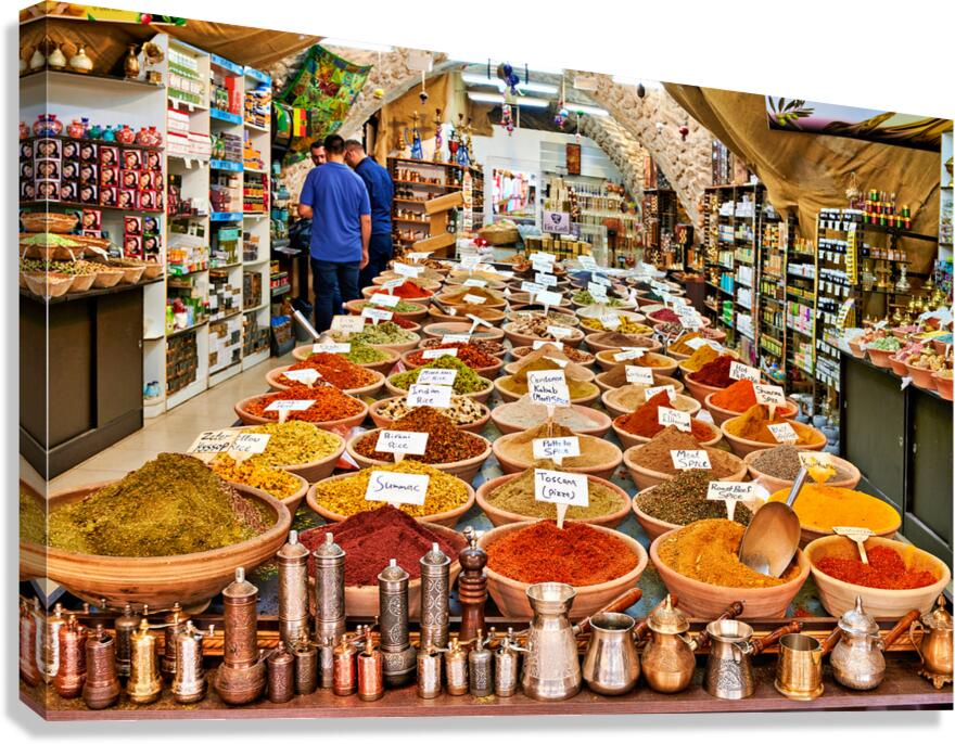 Spice sellers in the old city of Jerusalem market