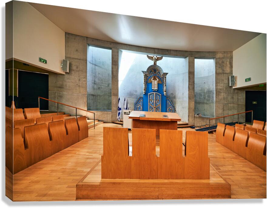 Memorial synagogue interior at Yad Vashem in Jerusalem