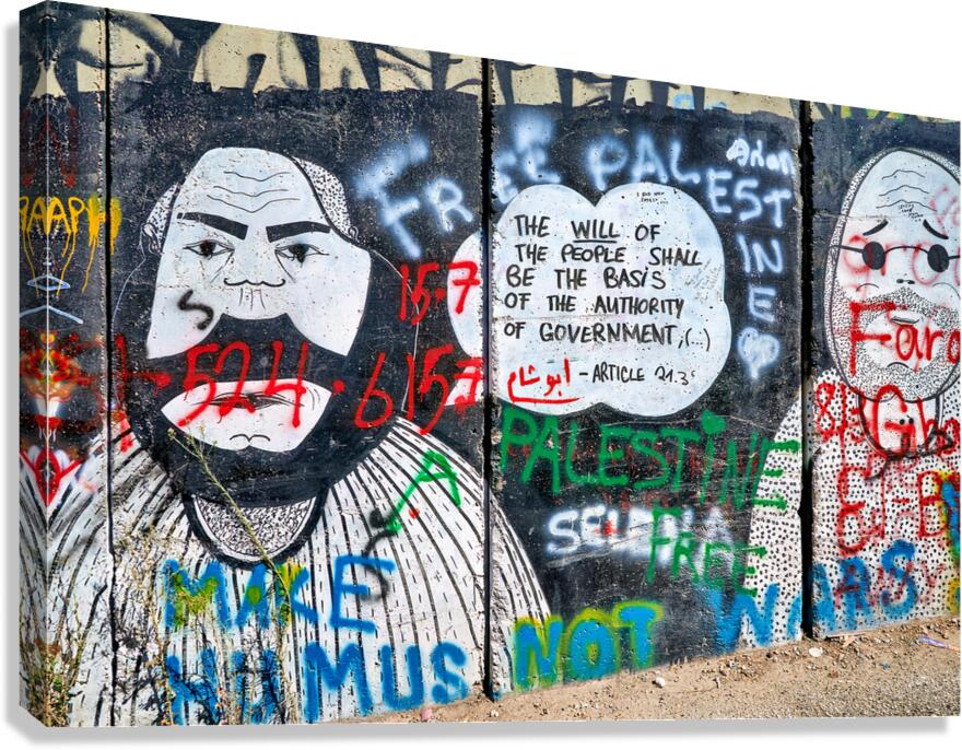 Mural on the west bank separation wall in Bethlehem Jerusalem