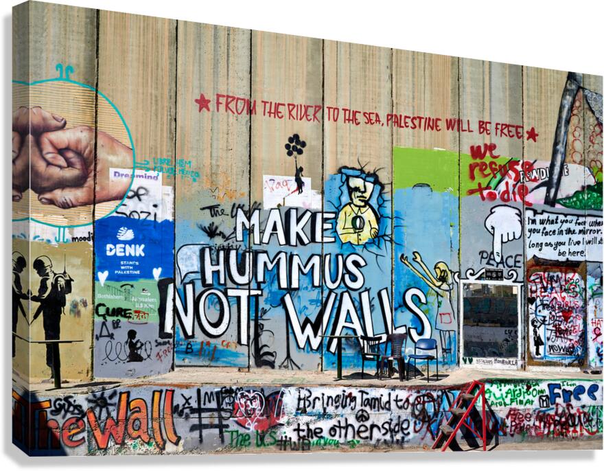 Mural on the west bank separation wall in Bethlehem Jerusalem
