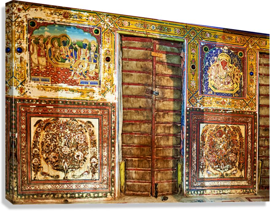 Decorated painted houses in Mandawa Shekhawati Rajasthan