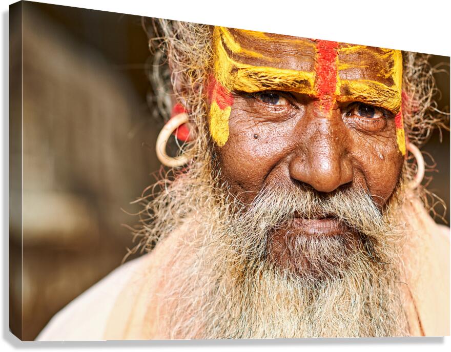 Sadhu man in Jaisalmer Rajasthan showing devotional markings