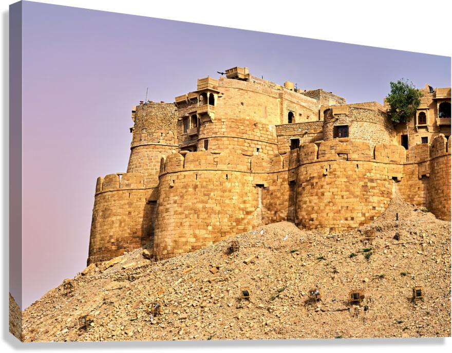 Walls of Jaisalmer Fort stand tall in Rajasthan India