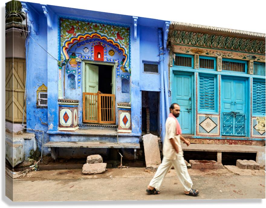 Decorated painted house in Bundi Rajasthan shows local architec