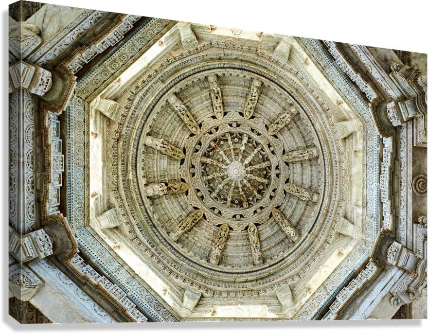 Jain old temple ceiling in Ranakpur Rajasthan India