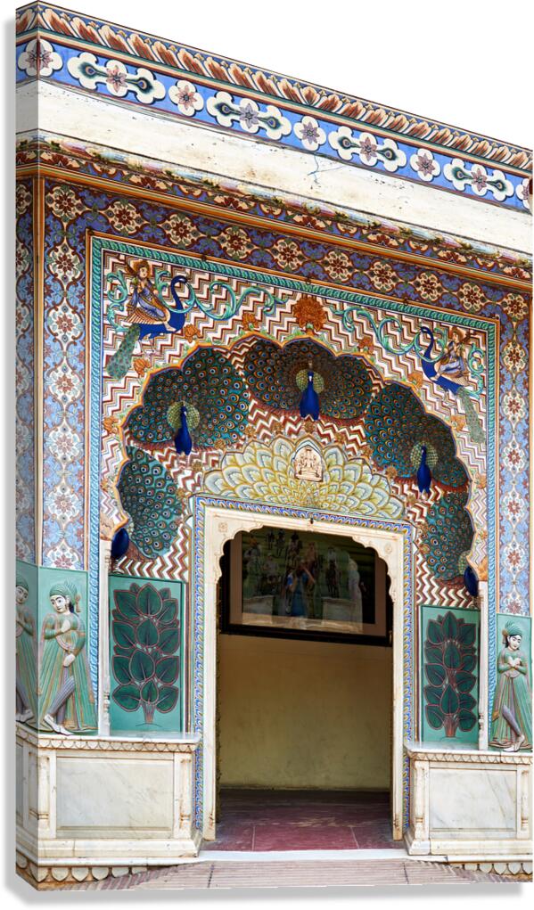 Artistic entrance at City Palace in Jaipur Rajasthan